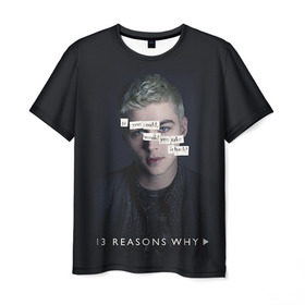 Мужская футболка 3D с принтом 13 reason why в Курске, 100% полиэфир | прямой крой, круглый вырез горловины, длина до линии бедер | 13 reason why | 13 причин почему | сериал
