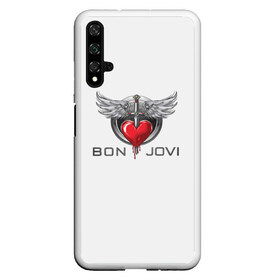 Чехол для Honor 20 с принтом Bon Jovi в Курске, Силикон | Область печати: задняя сторона чехла, без боковых панелей | its my life | бон жови | джон бон джови | кровь | меч | сердце