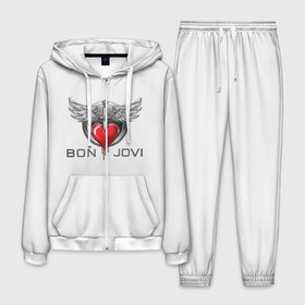 Мужской костюм 3D с принтом Bon Jovi в Курске, 100% полиэстер | Манжеты и пояс оформлены тканевой резинкой, двухслойный капюшон со шнурком для регулировки, карманы спереди | its my life | бон жови | джон бон джови | кровь | меч | сердце