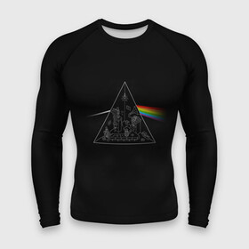 Мужской рашгард 3D с принтом Pink Floyd Make Rainbow в Курске,  |  | Тематика изображения на принте: англия | басы | британия | гитара | группа | логотип | музыка | песни | пинк флойд | призма | радуга | рок | свет