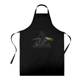 Фартук 3D с принтом Pink Floyd Make Rainbow в Курске, 100% полиэстер | общий размер — 65 х 85 см, ширина нагрудника — 26 см, горловина — 53 см, длина завязок — 54 см, общий обхват в поясе — 173 см. Принт на завязках и на горловине наносится с двух сторон, на основной части фартука — только с внешней стороны | англия | басы | британия | гитара | группа | логотип | музыка | песни | пинк флойд | призма | радуга | рок | свет