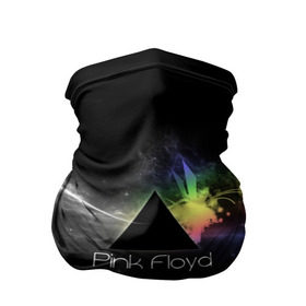 Бандана-труба 3D с принтом Pink Floyd Logo в Курске, 100% полиэстер, ткань с особыми свойствами — Activecool | плотность 150‒180 г/м2; хорошо тянется, но сохраняет форму | Тематика изображения на принте: англия | басы | британия | гитара | группа | дым | космос | логотип | музыка | песни | пинк флойд | призма | радуга | рок | свет