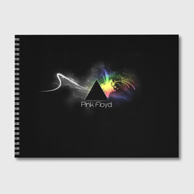 Альбом для рисования с принтом Pink Floyd Logo в Курске, 100% бумага
 | матовая бумага, плотность 200 мг. | Тематика изображения на принте: англия | басы | британия | гитара | группа | дым | космос | логотип | музыка | песни | пинк флойд | призма | радуга | рок | свет