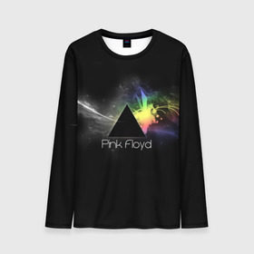 Мужской лонгслив 3D с принтом Pink Floyd Logo в Курске, 100% полиэстер | длинные рукава, круглый вырез горловины, полуприлегающий силуэт | англия | басы | британия | гитара | группа | дым | космос | логотип | музыка | песни | пинк флойд | призма | радуга | рок | свет