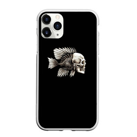 Чехол для iPhone 11 Pro матовый с принтом Рыба Скелет в Курске, Силикон |  | анатомия | кости | море | плавники | принт | рисунок | рыбный | рыбы | тату | ужас | хвост | череп | черный | чешуя