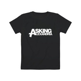 Детская футболка хлопок с принтом Asking Alexandria в Курске, 100% хлопок | круглый вырез горловины, полуприлегающий силуэт, длина до линии бедер | Тематика изображения на принте: asking alexandria