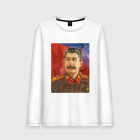 Мужской лонгслив хлопок с принтом Сталин в Курске, 100% хлопок |  | ссср | сталин