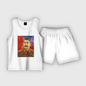 Детская пижама с шортами хлопок с принтом Сталин в Курске,  |  | ссср | сталин