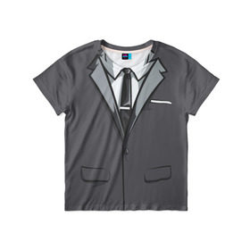 Детская футболка 3D с принтом Костюм в Курске, 100% гипоаллергенный полиэфир | прямой крой, круглый вырез горловины, длина до линии бедер, чуть спущенное плечо, ткань немного тянется | галстук | классика | костюм | пиджак | стиль | строгий