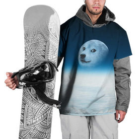 Накидка на куртку 3D с принтом Doge в Курске, 100% полиэстер |  | meme | доге | космос | луна