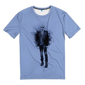 Мужская футболка 3D с принтом Chester Bennington в Курске, 100% полиэфир | прямой крой, круглый вырез горловины, длина до линии бедер | 