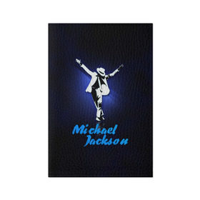 Обложка для паспорта матовая кожа с принтом Майкл Джексон в Курске, натуральная матовая кожа | размер 19,3 х 13,7 см; прозрачные пластиковые крепления | michael jackson | король