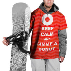 Накидка на куртку 3D с принтом Gimme a donut в Курске, 100% полиэстер |  | keep calm | полосы | сериал | твин пикс | текстура | фильмы