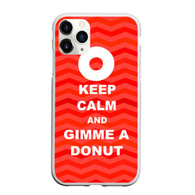 Чехол для iPhone 11 Pro Max матовый с принтом Gimme a donut в Курске, Силикон |  | keep calm | полосы | сериал | твин пикс | текстура | фильмы