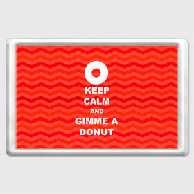 Магнит 45*70 с принтом Gimme a donut в Курске, Пластик | Размер: 78*52 мм; Размер печати: 70*45 | keep calm | полосы | сериал | твин пикс | текстура | фильмы