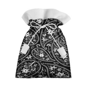 Подарочный 3D мешок с принтом Black cucumber pattern в Курске, 100% полиэстер | Размер: 29*39 см | cucumber | flower | gherkin | ornament | pattern | гжель | орнамент | текстура | турецкий огурец | узоры | цветок | цветочный | этнический узор