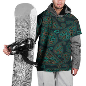 Накидка на куртку 3D с принтом Этнический узор в Курске, 100% полиэстер |  | cucumber | flower | gherkin | ornament | pattern | гжель | орнамент | текстура | турецкий огурец | узоры | цветок | цветочный | этнический узор