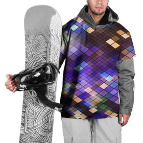 Накидка на куртку 3D с принтом Геометрия клеток в Курске, 100% полиэстер |  | Тематика изображения на принте: 3d | line | абстракция | квадрат | клетка | кубики | линии | прикольные | текстуры