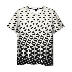 Мужская футболка 3D с принтом Необычный узор в Курске, 100% полиэфир | прямой крой, круглый вырез горловины, длина до линии бедер | pattern | сетка | узоры