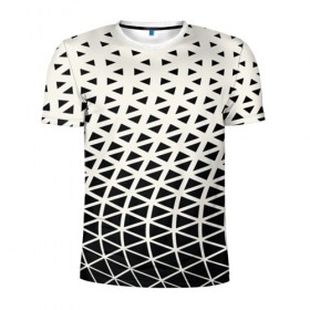 Мужская футболка 3D спортивная с принтом Необычный узор в Курске, 100% полиэстер с улучшенными характеристиками | приталенный силуэт, круглая горловина, широкие плечи, сужается к линии бедра | pattern | сетка | узоры