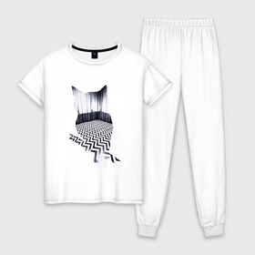 Женская пижама хлопок с принтом OWL в Курске, 100% хлопок | брюки и футболка прямого кроя, без карманов, на брюках мягкая резинка на поясе и по низу штанин | арт | животные | птицы | сериал | сова | твин пикс | фильмы