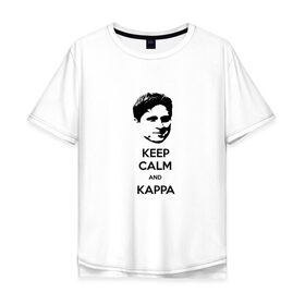 Мужская футболка хлопок Oversize с принтом Kappa в Курске, 100% хлопок | свободный крой, круглый ворот, “спинка” длиннее передней части | Тематика изображения на принте: cs go | kappa | каппа | кс го