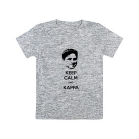 Детская футболка хлопок с принтом Kappa в Курске, 100% хлопок | круглый вырез горловины, полуприлегающий силуэт, длина до линии бедер | Тематика изображения на принте: cs go | kappa | каппа | кс го