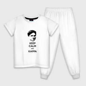 Детская пижама хлопок с принтом Kappa в Курске, 100% хлопок |  брюки и футболка прямого кроя, без карманов, на брюках мягкая резинка на поясе и по низу штанин
 | cs go | kappa | каппа | кс го
