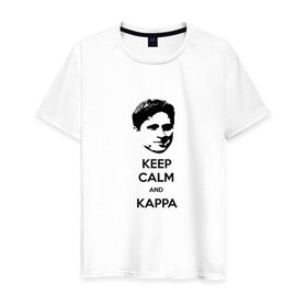 Мужская футболка хлопок с принтом Kappa в Курске, 100% хлопок | прямой крой, круглый вырез горловины, длина до линии бедер, слегка спущенное плечо. | cs go | kappa | каппа | кс го