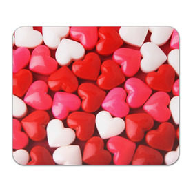 Коврик прямоугольный с принтом Candy в Курске, натуральный каучук | размер 230 х 185 мм; запечатка лицевой стороны | heart | love | любовь | сердца