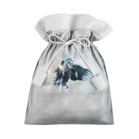 Подарочный 3D мешок с принтом Орлиная атака в Курске, 100% полиэстер | Размер: 29*39 см | Тематика изображения на принте: клюв | коршун | крылья | небо | облака | опасность | орел | охота | полет. перья | птица | хищник