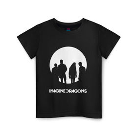 Детская футболка хлопок с принтом Imagine Dragons в Курске, 100% хлопок | круглый вырез горловины, полуприлегающий силуэт, длина до линии бедер | Тематика изображения на принте: imagine dragons