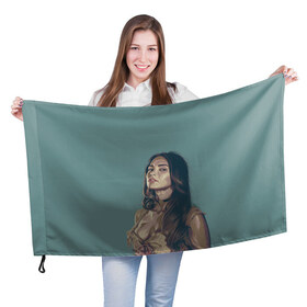 Флаг 3D с принтом Меган Фокс в Курске, 100% полиэстер | плотность ткани — 95 г/м2, размер — 67 х 109 см. Принт наносится с одной стороны | megan fox | актриса | бездарность