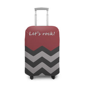 Чехол для чемодана 3D с принтом Let`s rock! в Курске, 86% полиэфир, 14% спандекс | двустороннее нанесение принта, прорези для ручек и колес | lets rock | twin peaks | давайте сделаем это | даян | даяна | диана | дэвид линч | карлик | твин пикс