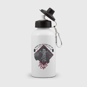 Бутылка спортивная с принтом Twin Peaks в Курске, металл | емкость — 500 мл, в комплекте две пластиковые крышки и карабин для крепления | Тематика изображения на принте: cofee | дейл купер | кофе | твин пикс
