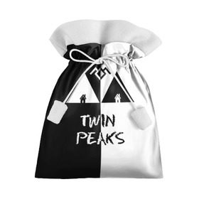 Подарочный 3D мешок с принтом Twin Peaks в Курске, 100% полиэстер | Размер: 29*39 см | арт | сериал | твин пикс | фильмы | черно белые