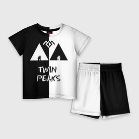 Детский костюм с шортами 3D с принтом Twin Peaks в Курске,  |  | арт | сериал | твин пикс | фильмы | черно белые