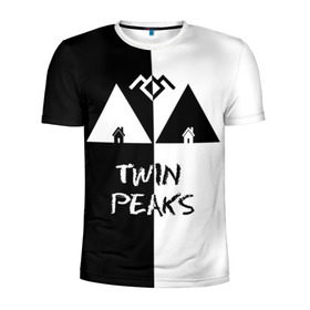Мужская футболка 3D спортивная с принтом Twin Peaks в Курске, 100% полиэстер с улучшенными характеристиками | приталенный силуэт, круглая горловина, широкие плечи, сужается к линии бедра | арт | сериал | твин пикс | фильмы | черно белые