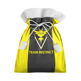 Подарочный 3D мешок с принтом Team instinct в Курске, 100% полиэстер | Размер: 29*39 см | Тематика изображения на принте: game | игра | игрок | инстинкт | пикачу | покемон