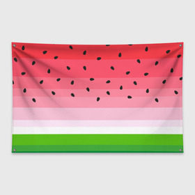 Флаг-баннер с принтом Арбузик в Курске, 100% полиэстер | размер 67 х 109 см, плотность ткани — 95 г/м2; по краям флага есть четыре люверса для крепления | pattern | trend | арбуз | зеленый | косточки | красный | мода | патерн | паттерн | розовый | текстура | тренд | фрукт | ягода