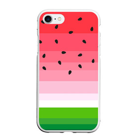 Чехол для iPhone 7/8 матовый с принтом Арбузик в Курске, Силикон | Область печати: задняя сторона чехла, без боковых панелей | pattern | trend | арбуз | зеленый | косточки | красный | мода | патерн | паттерн | розовый | текстура | тренд | фрукт | ягода