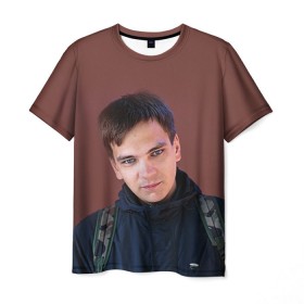 Мужская футболка 3D с принтом Рэпер Гнойный в Курске, 100% полиэфир | прямой крой, круглый вырез горловины, длина до линии бедер | Тематика изображения на принте: гнойный
