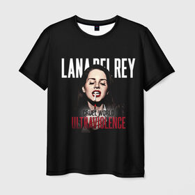 Мужская футболка 3D с принтом Lana Del Rey в Курске, 100% полиэфир | прямой крой, круглый вырез горловины, длина до линии бедер | Тематика изображения на принте: lana del rey | лана дель рей