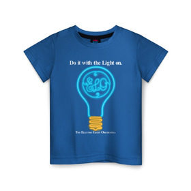 Детская футболка хлопок с принтом The Electric Light Orchestra в Курске, 100% хлопок | круглый вырез горловины, полуприлегающий силуэт, длина до линии бедер | electric | electronic | elo | light | music | orchestra | музыка | электронная | эло