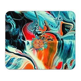 Коврик прямоугольный с принтом Лиса художник в Курске, натуральный каучук | размер 230 х 185 мм; запечатка лицевой стороны | Тематика изображения на принте: 3d | abstract | abstraction | fox | spray | абстракция | животные | кисти | краски | лиса | лисица | текстуры | художник
