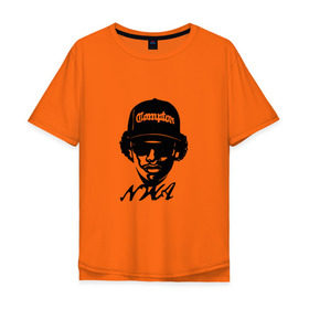 Мужская футболка хлопок Oversize с принтом NWA в Курске, 100% хлопок | свободный крой, круглый ворот, “спинка” длиннее передней части | compton | dr dre | eazy e | ice cube | nwa | rap hip hop | комптон | лос анджелес | рэп | хип хоп