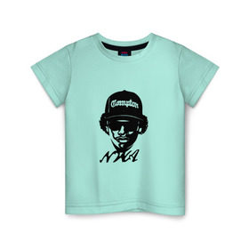Детская футболка хлопок с принтом NWA в Курске, 100% хлопок | круглый вырез горловины, полуприлегающий силуэт, длина до линии бедер | compton | dr dre | eazy e | ice cube | nwa | rap hip hop | комптон | лос анджелес | рэп | хип хоп
