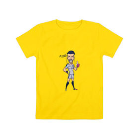 Детская футболка хлопок с принтом Буффон в Курске, 100% хлопок | круглый вырез горловины, полуприлегающий силуэт, длина до линии бедер | buffon | football | juventus | италия | ювентус