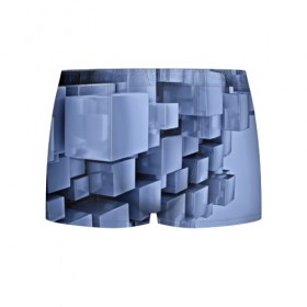 Мужские трусы 3D с принтом Текстура в Курске, 50% хлопок, 50% полиэстер | классическая посадка, на поясе мягкая тканевая резинка | abstract | abstraction | block | tessera | абстракция | кубики | текстура