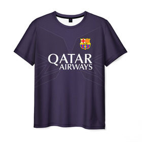 Мужская футболка 3D с принтом Barca Messi 1 в Курске, 100% полиэфир | прямой крой, круглый вырез горловины, длина до линии бедер | barcelona | messi | барса | барселона | месси | футбол